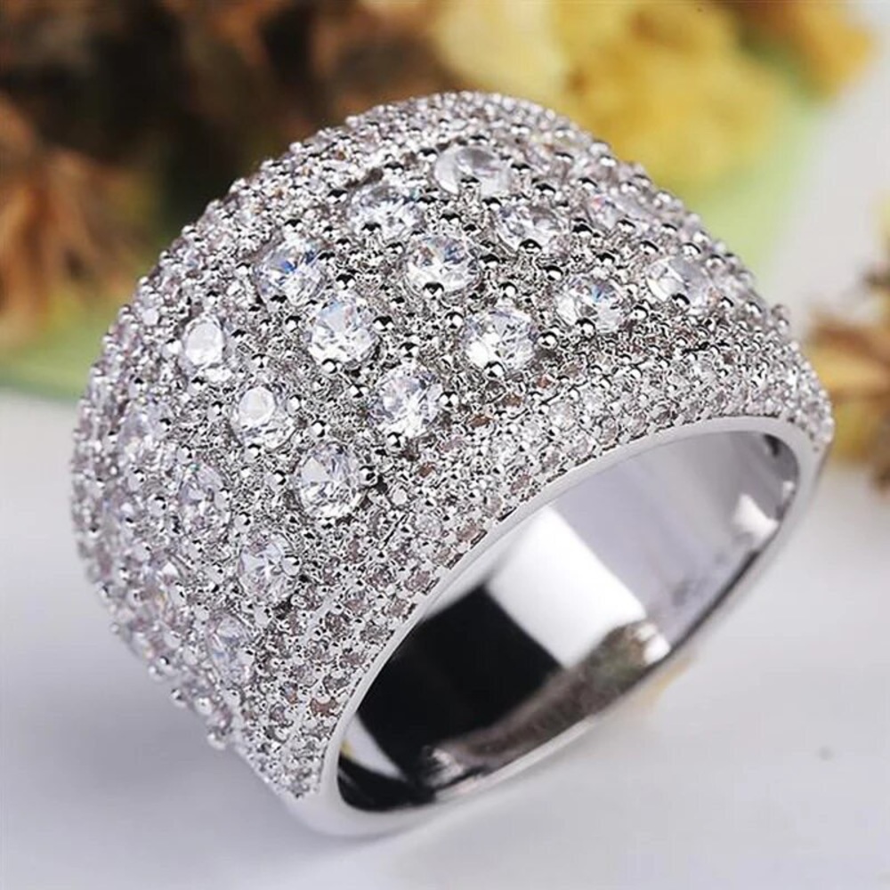 New Inlaid Thick Diamond Ring - Picture 3 of 4